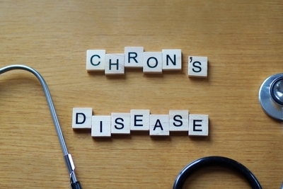 Crohns disease written in blocks